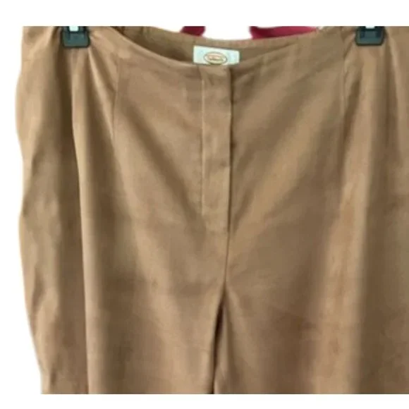 Talbots Suede-look Moleskin Pants, caramel color, 18W Petite - Picture 7 of 7